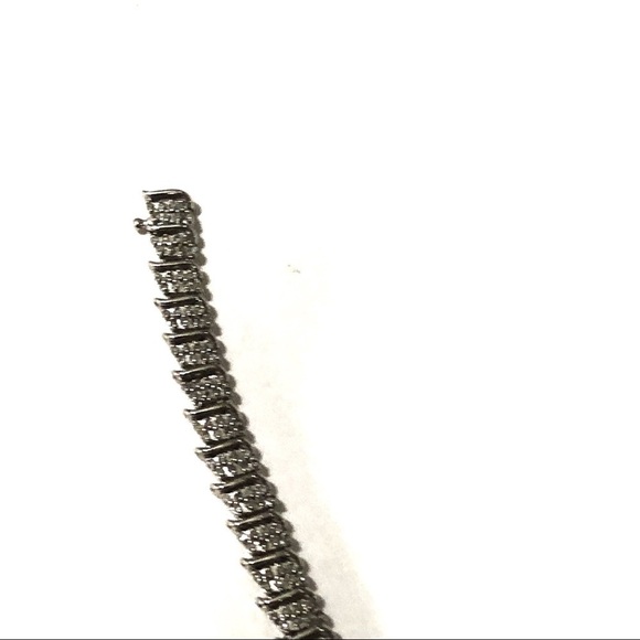 2 Carat Genuine Natural Diamond Tennis S Link Bracelet 10k White gold - Picture 12 of 14